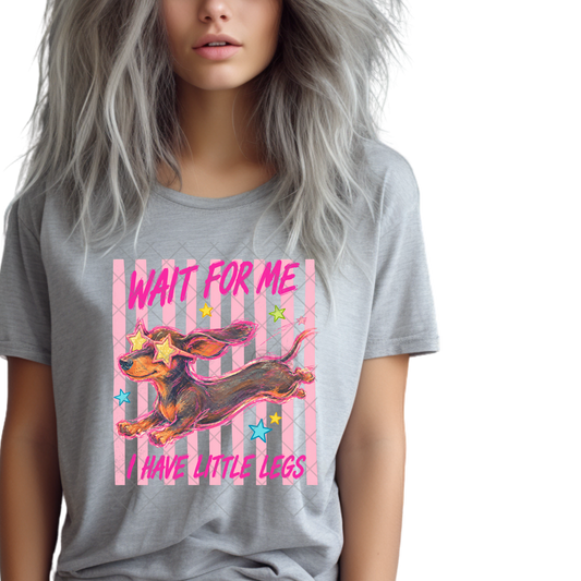 Wait For Me Dash Hound Lines - Premium Graphic T-Shirt for Casual Wear