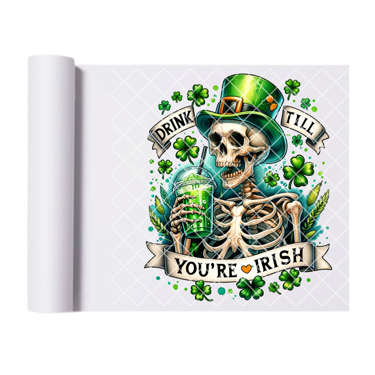 Soda Till You’re Irish - Direct Print Film Transfer for T-Shirts, Cotton, Polyester & Blends - High-Quality DTF Print
