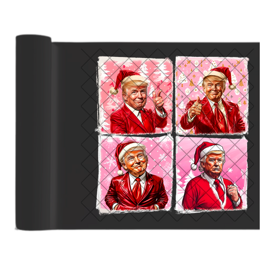 Pink Trump Christmas film t shirt transfer