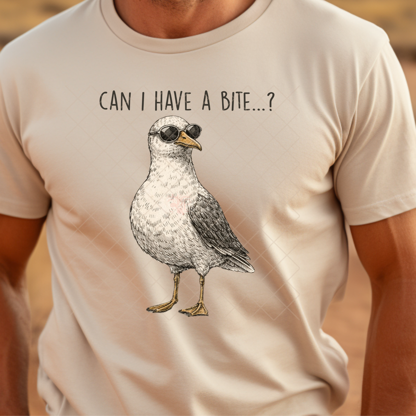 Can I Have A Bite Seagull - Premium Graphic T-Shirt for Casual Wear