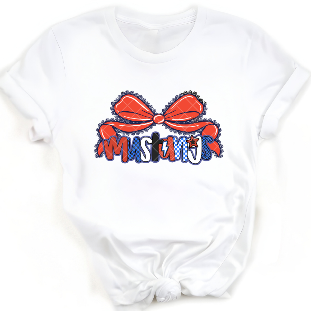 Mustangs Bow - Premium Graphic T-Shirt for Casual Wear