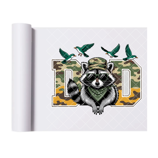 Feral Dad Energy - Direct Print Film Transfer for Trendy T-Shirts, Cotton, Polyester & Blends - High-Quality Print