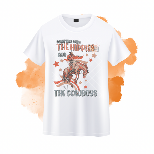 Raising Hell With The Hippies Western T-Shirt