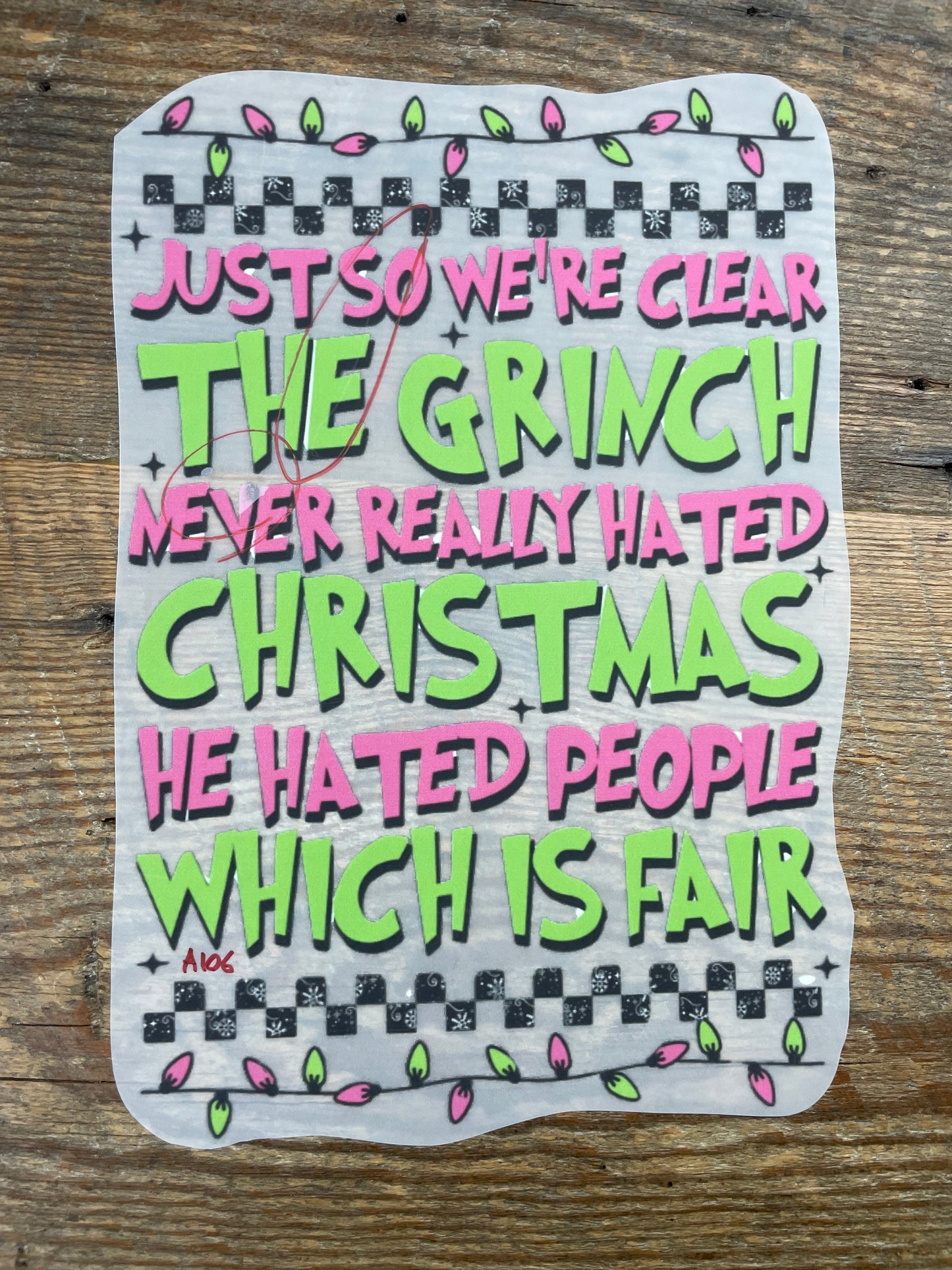 Grinch #A106 Discount Print