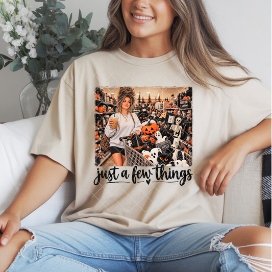 Just A Few Things Fall Shopping - Premium Graphic T-Shirt for Casual Wear