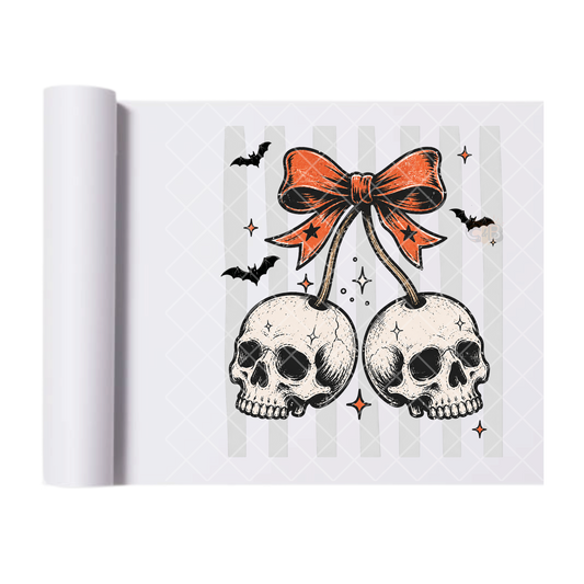 Cherry Halloween Version - Ready To Press Print Transfer for Apparel, Cotton, Polyester & Blends - High-Quality Print- Commercial Grade