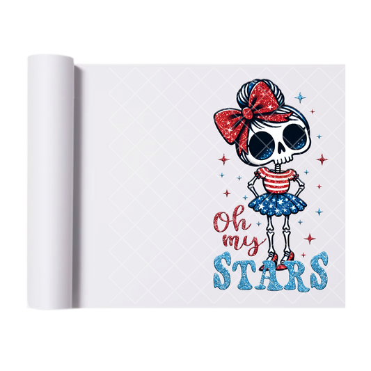Oh My Stars - Direct Print Film Transfer for Trendy T-Shirts, Cotton, Polyester & Blends - High-Quality Print