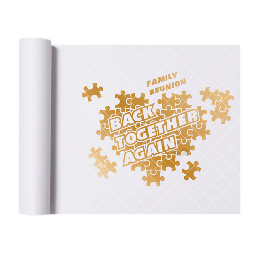 Back Together Again Puzzle Heart - Direct Print Film Transfer for Trendy T-Shirts, Cotton, Polyester & Blends - High-Quality Print