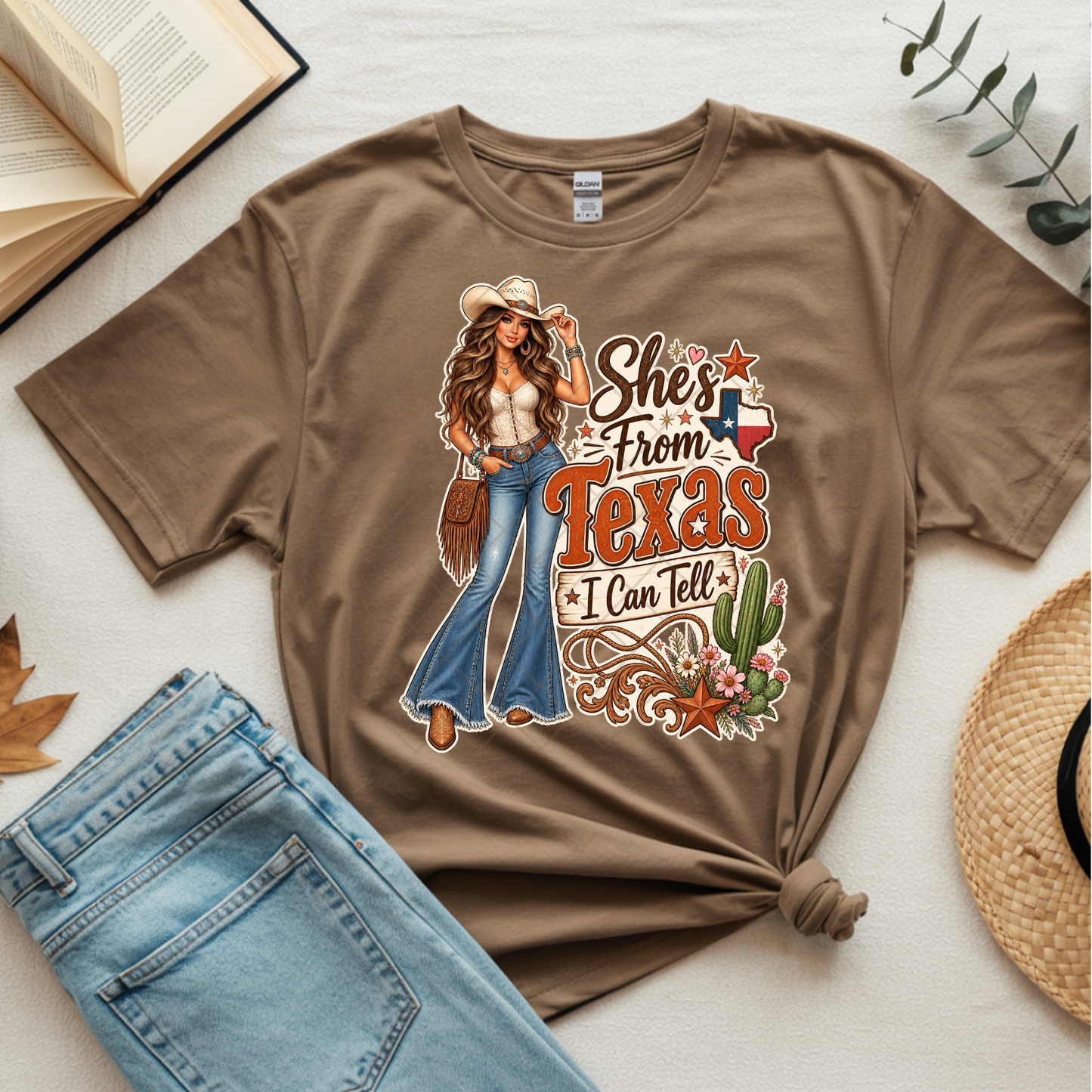 She's From Texas - Premium Graphic Trendy T-Shirt for Casual Wear