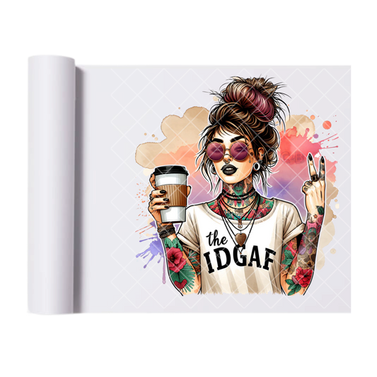 Bold Babe in Red Shades - Ready To Press Print Transfer for Apparel, Cotton, Polyester & Blends - High-Quality Print- Commercial Grade