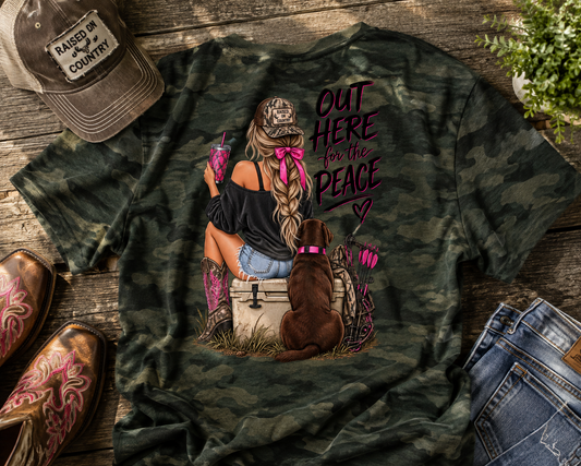 Out Here For The Peace Blonde - Premium Graphic T-Shirt for Casual Wear