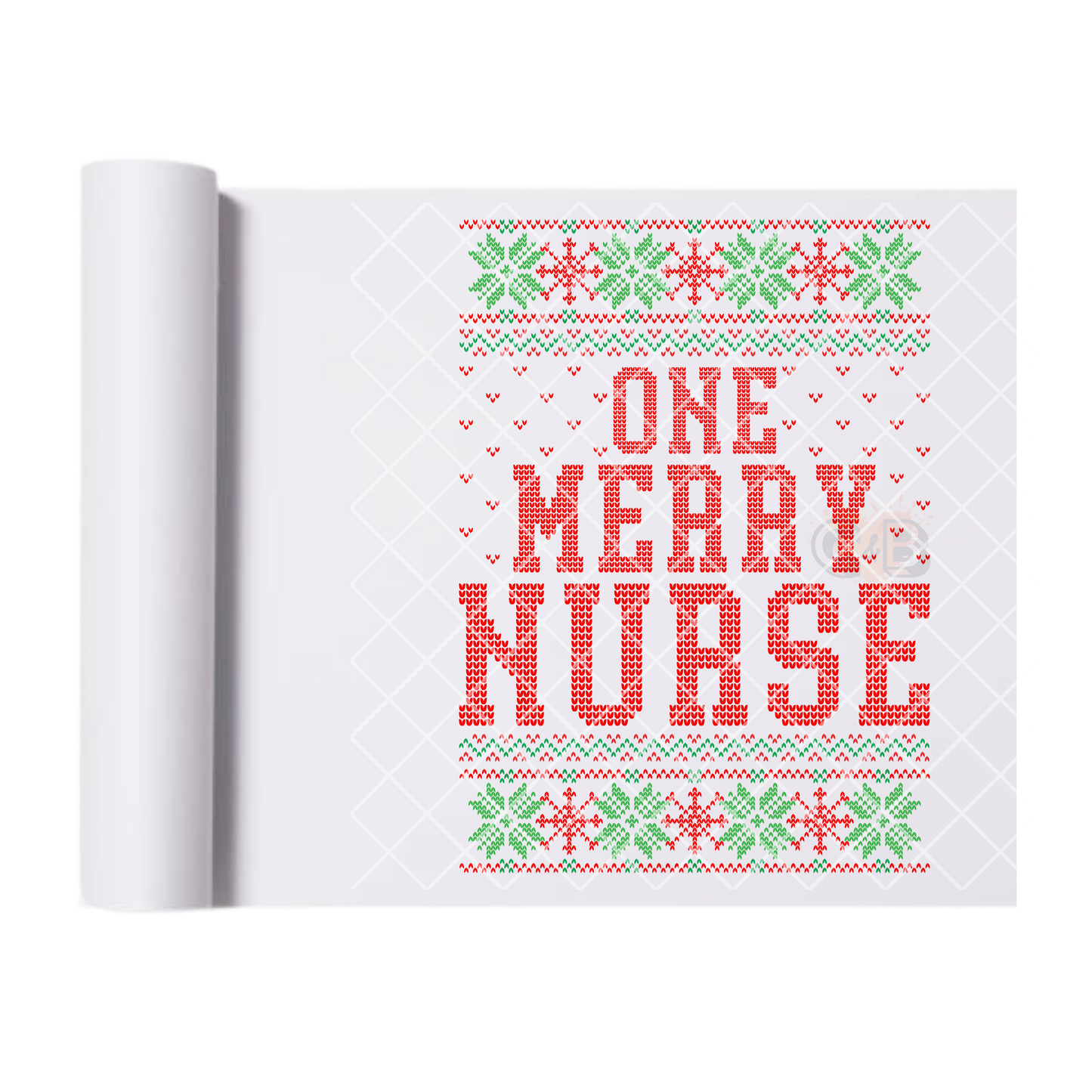 One Merry Nurse Ugly Sweater DTF Transfer