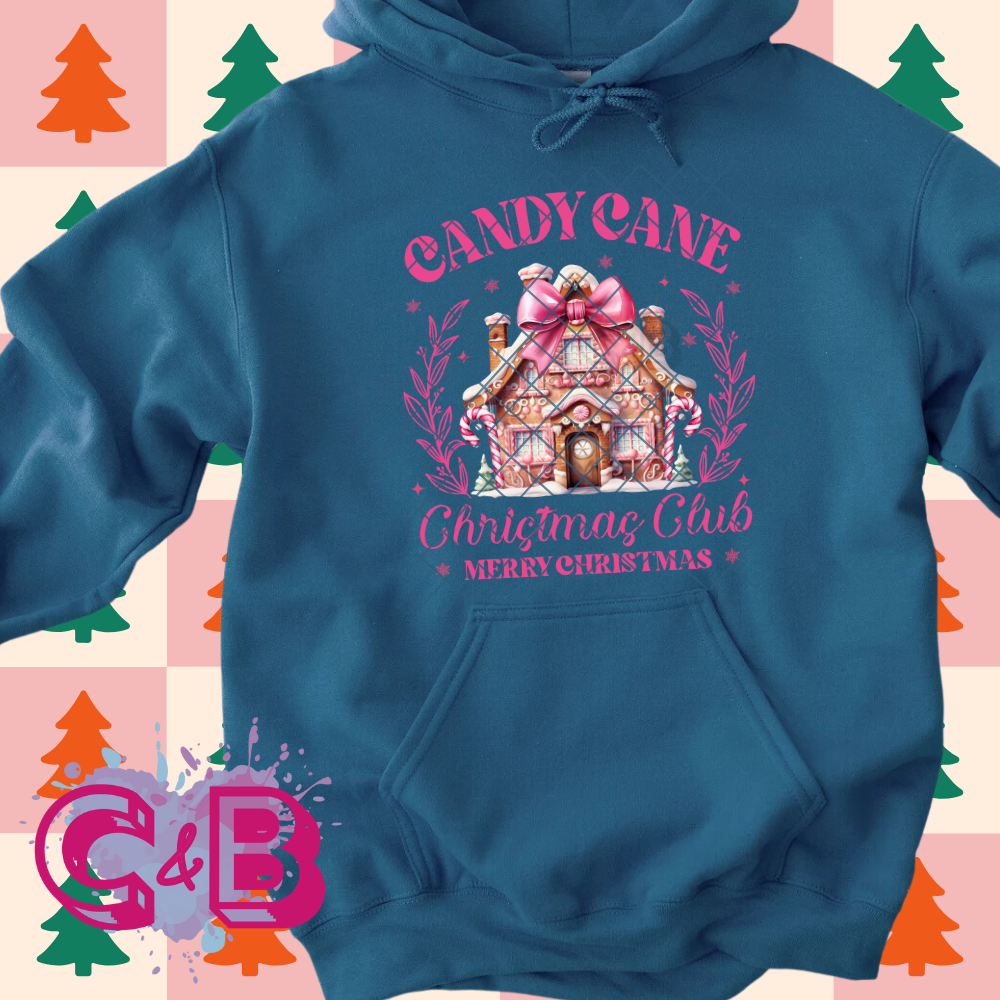 Candy Cane Christmas Club DTF Transfer