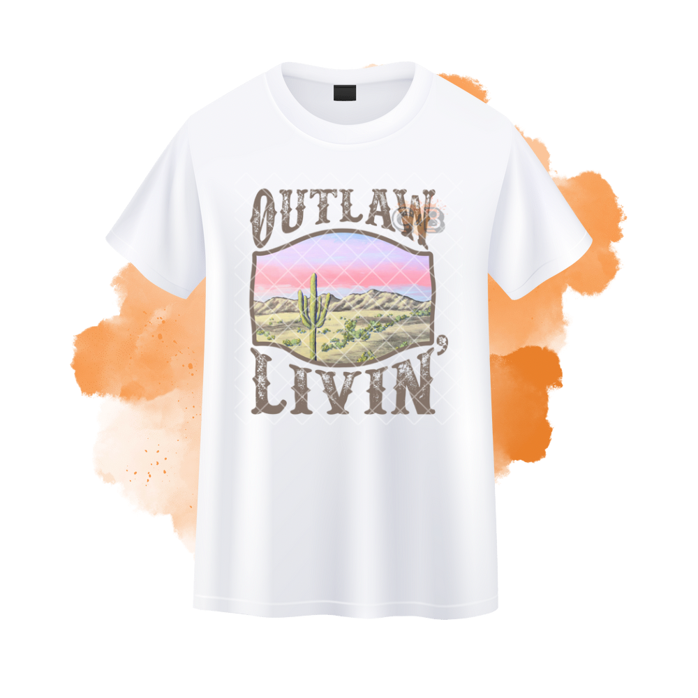 Outlaw Livin’ Scene Western T-Shirt