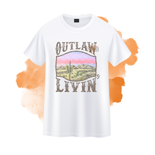 Outlaw Livin’ Scene Western T-Shirt