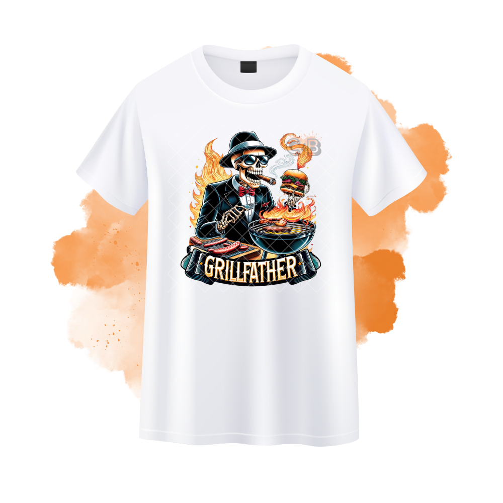 Grill Father Skeleton T-Shirt