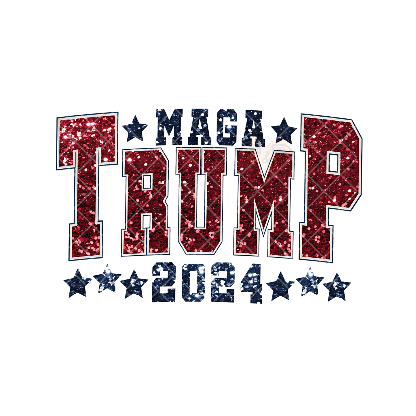 Trump Maga 2024 Glitter PNG