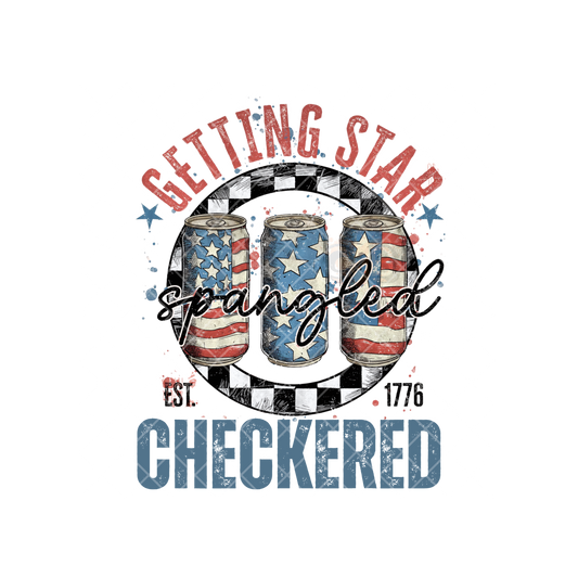 Star Spangled Checkered PNG