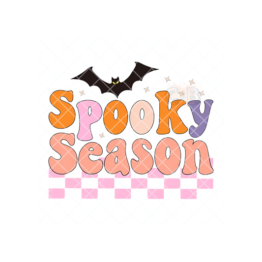 Spooky Season Checkered PNG