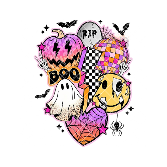 90s Halloween Collage PNG