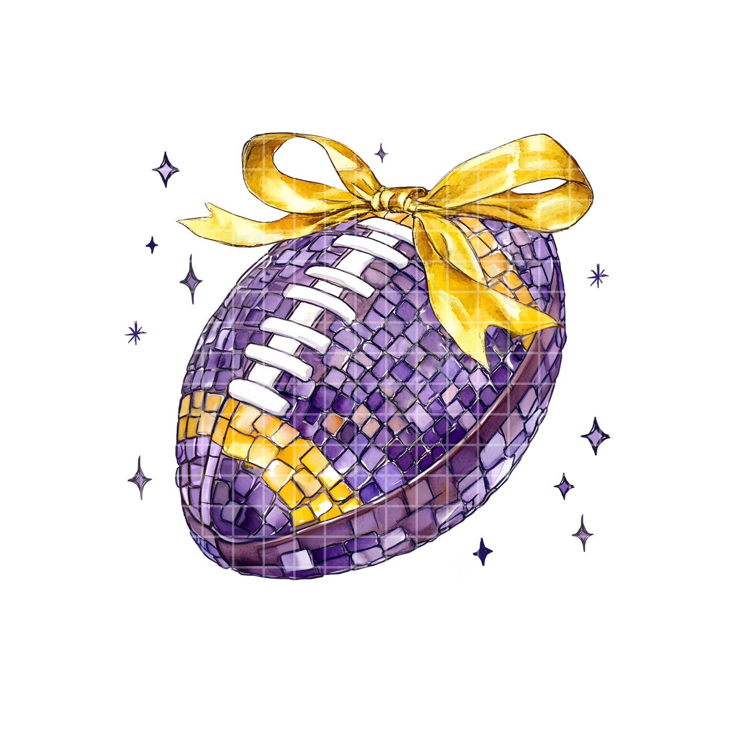 Purple Disco Football PNG