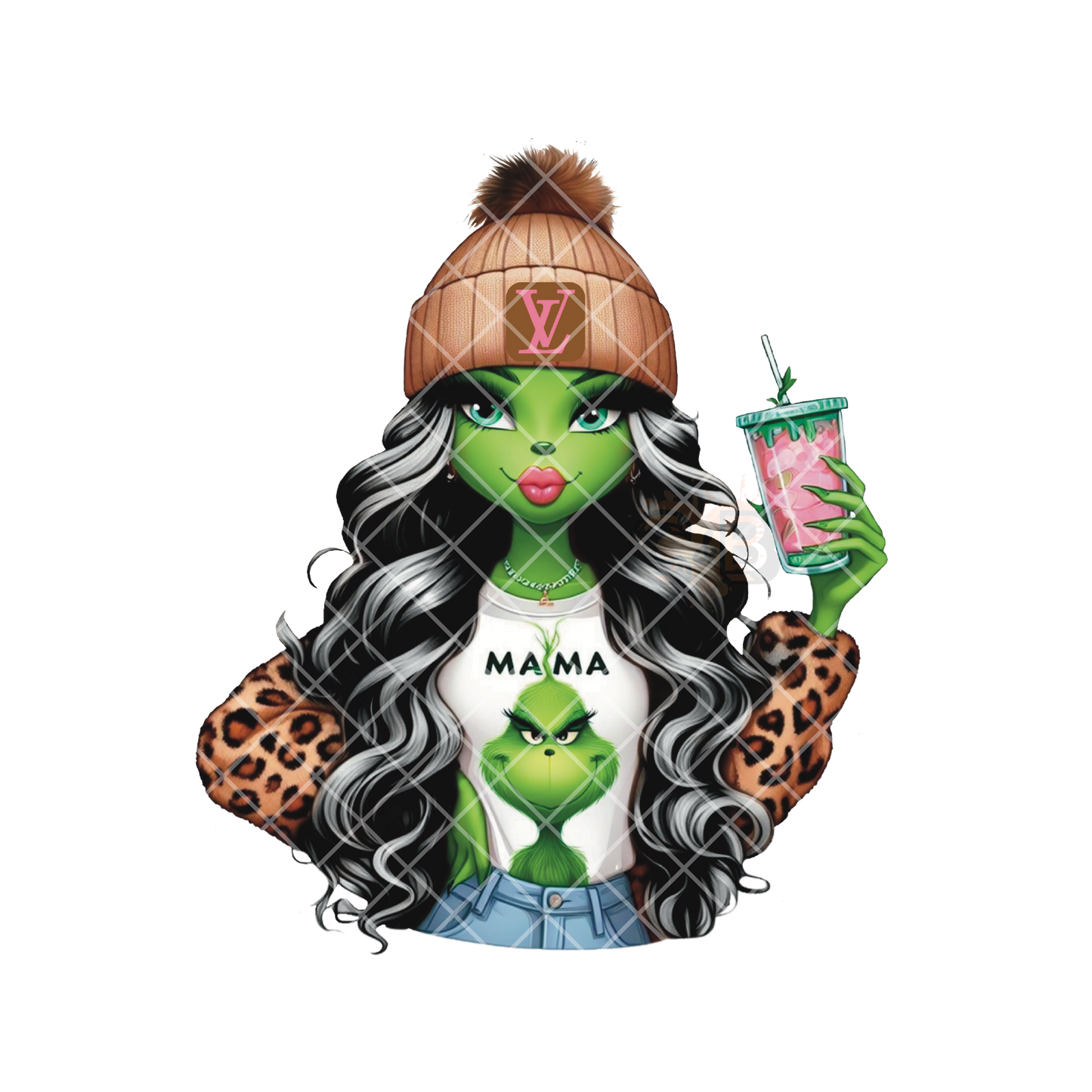 MAMA LV Green Girl PNG