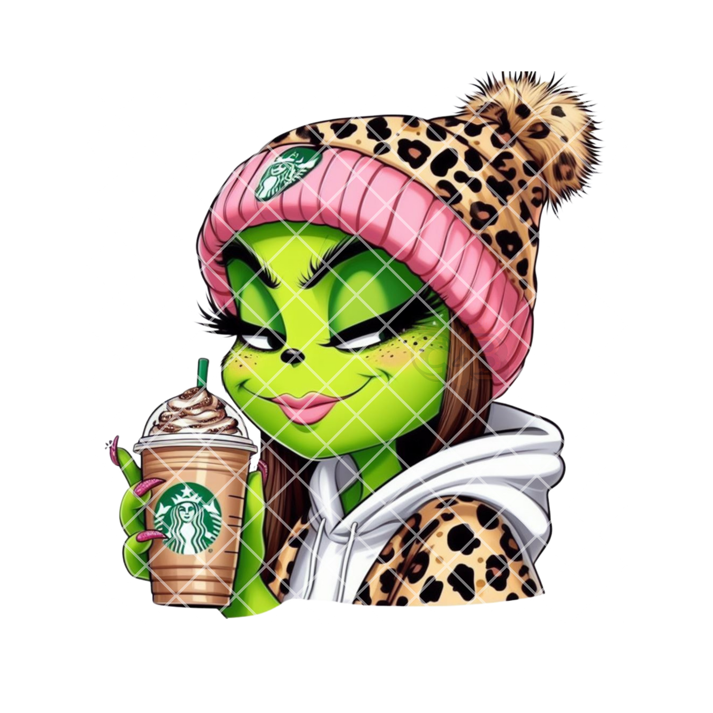 Green Girl Leopard Skin PNG