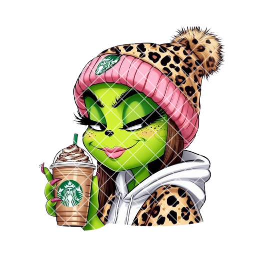 Green Girl Leopard Skin PNG