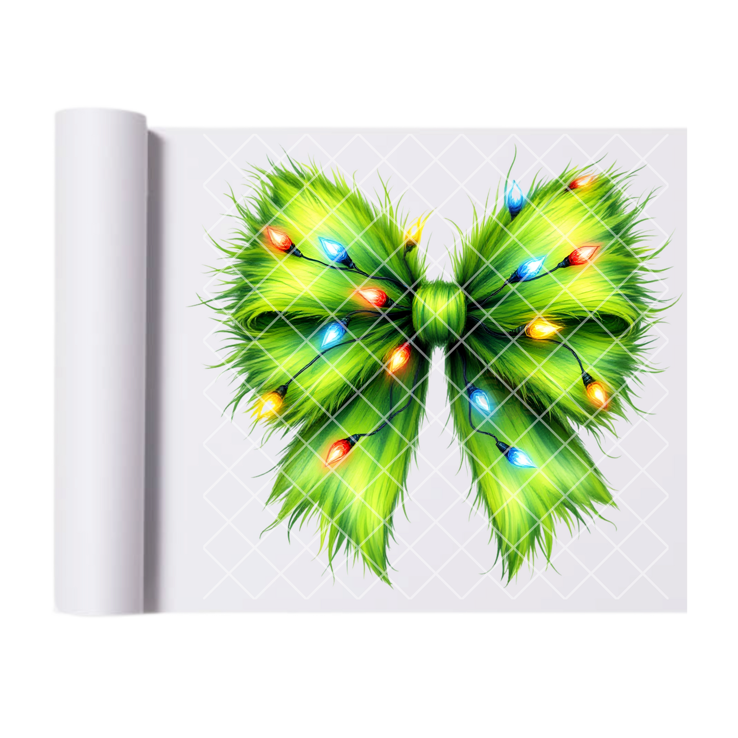 Grinchy Christmas Tree Bow DTF Transfer