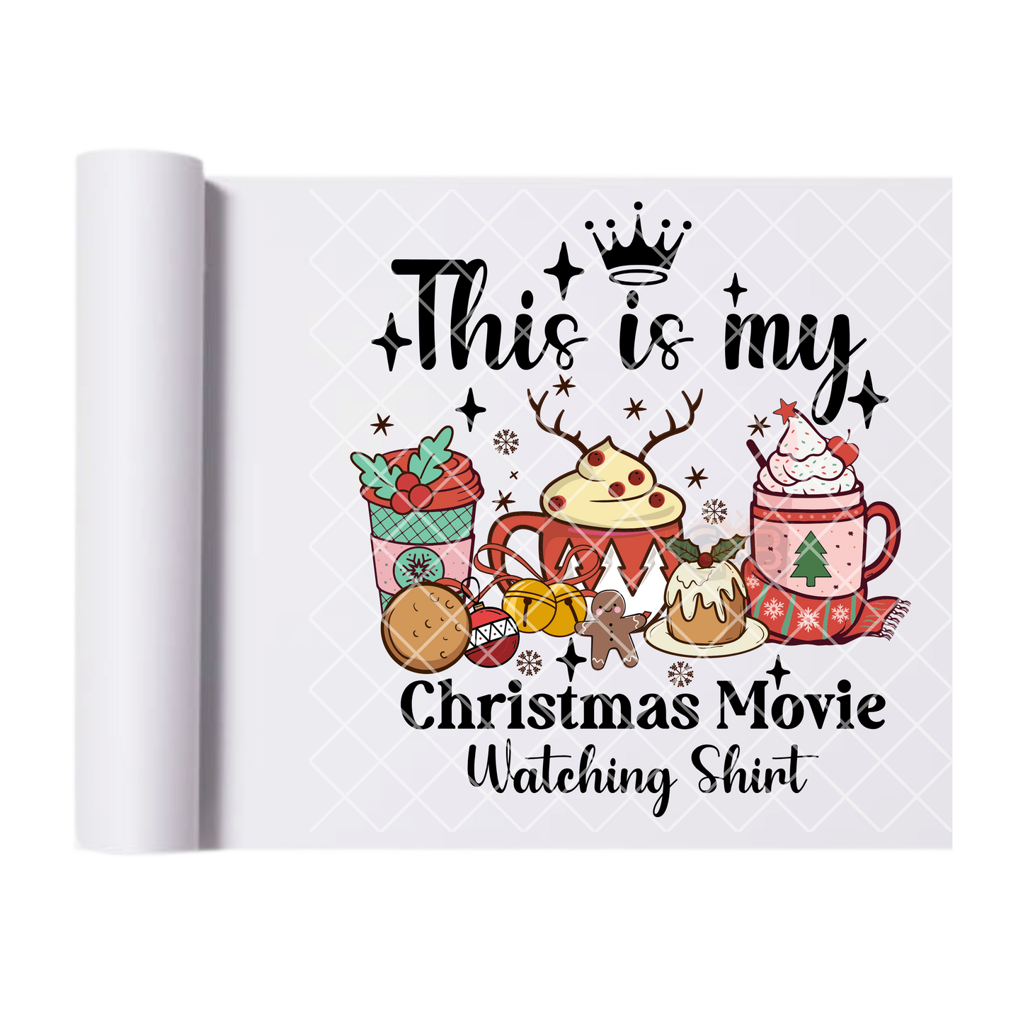 Christmas Movie Watching Shirt DTF Transfer