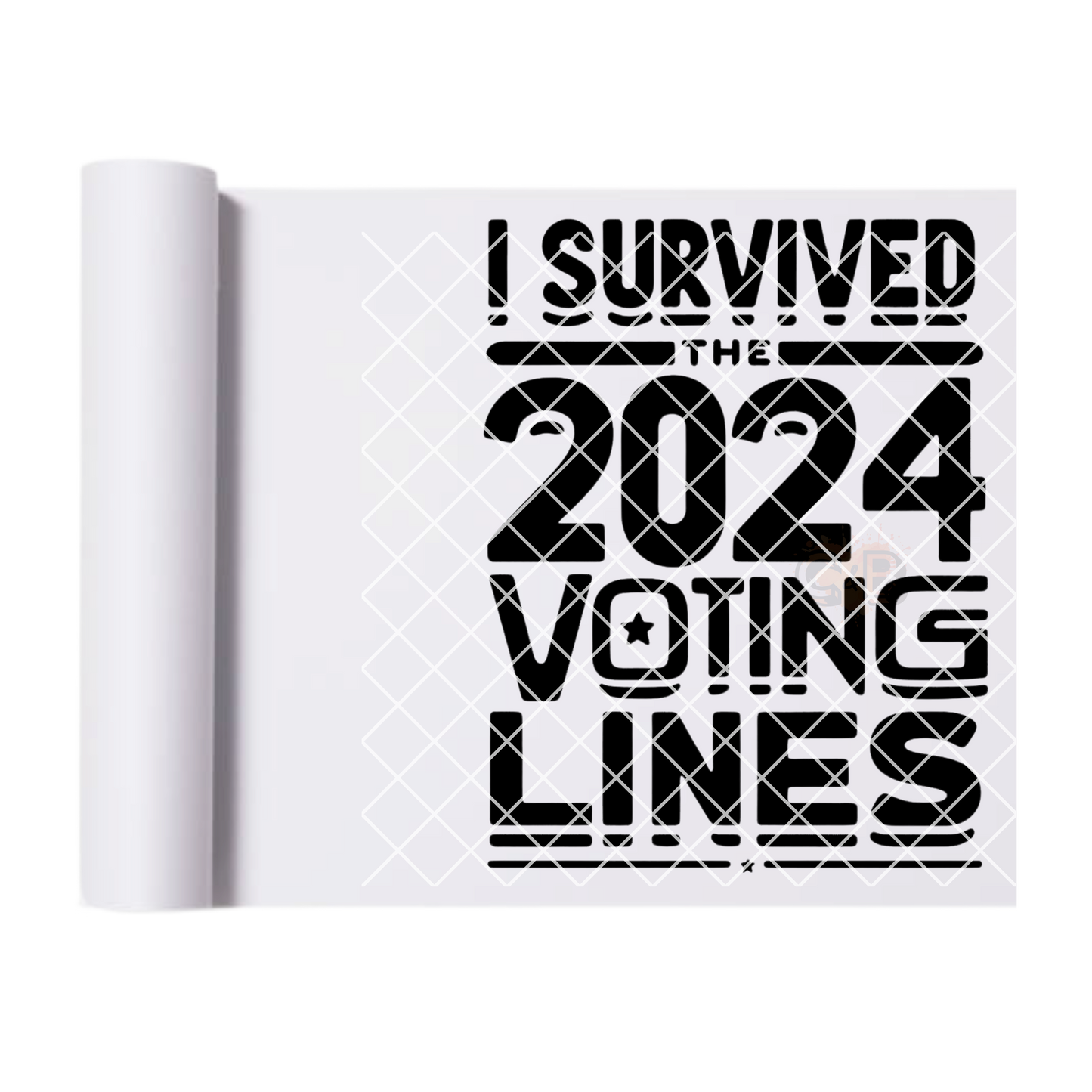 Survived 2024 Voting Lines DTF Transfer