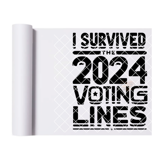 Survived 2024 Voting Lines DTF Transfer