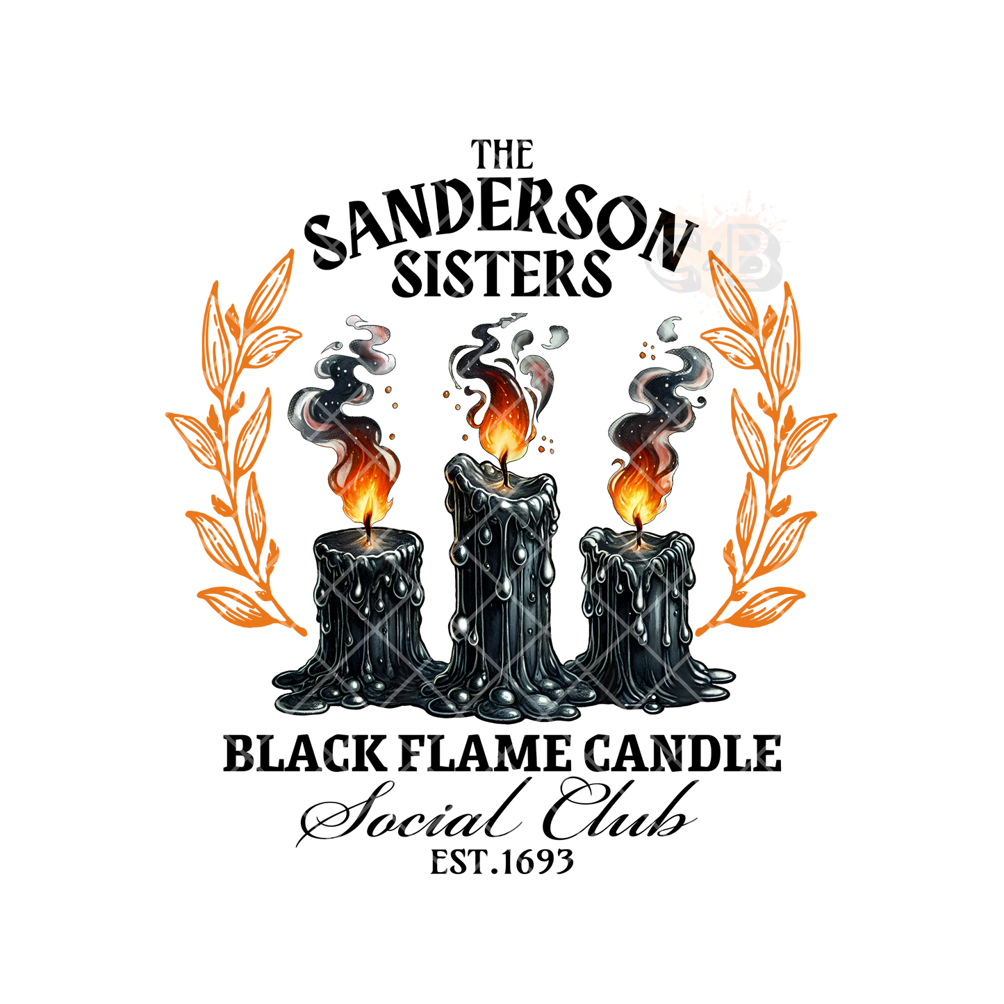 Black Flame Candle PNG