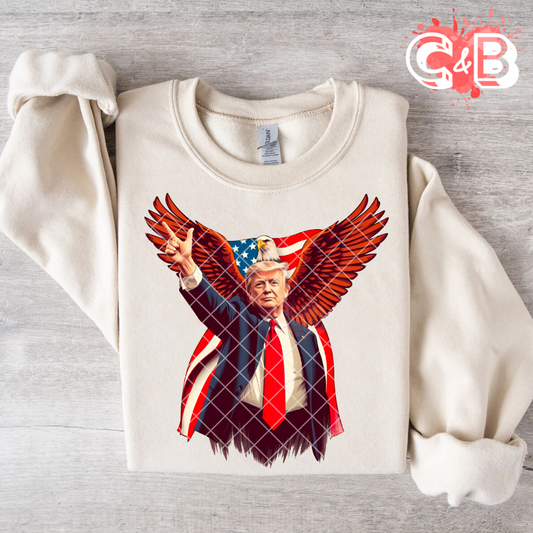 Trump Eagle Wings Flag T-Shirt