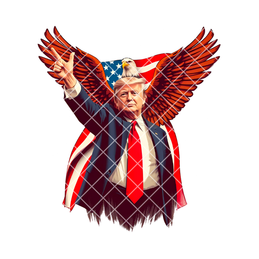 Trump Eagle Wings Flag PNG