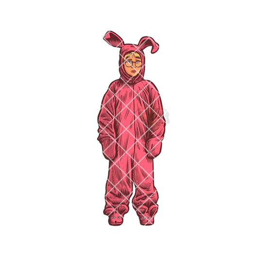 Christmas Bunny Suit PNG