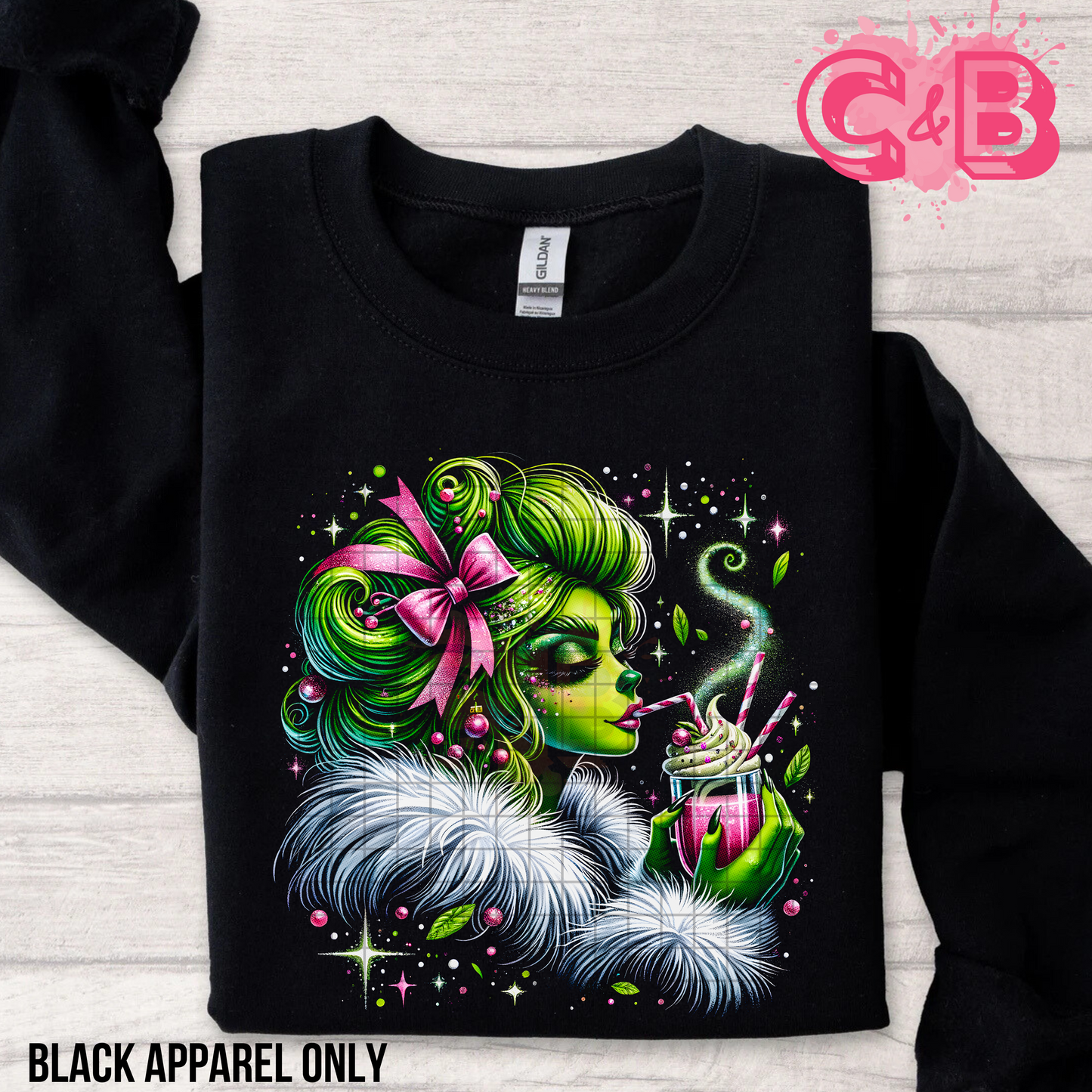 Green Lady Shimmer Pink Bow T-Shirt