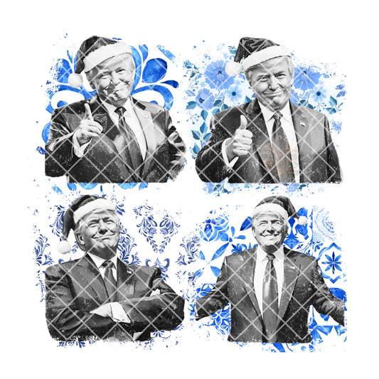 Trump Blue Pattern PNG