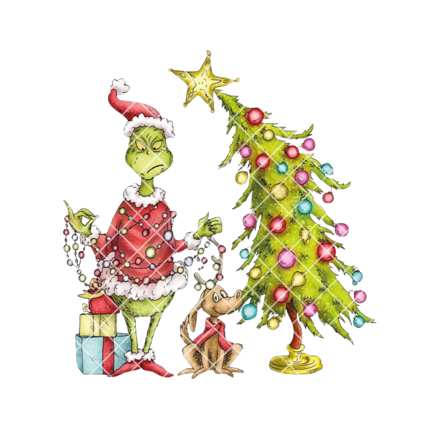 Suess Christmas Green Man PNG