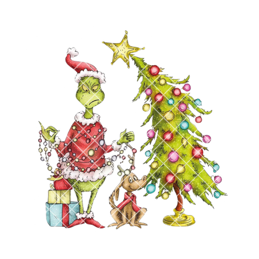 Suess Christmas Green Man PNG