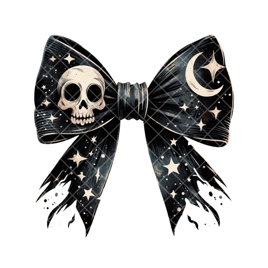 Dark Halloween Night Bow PNG File