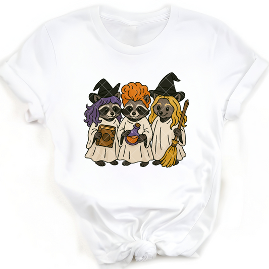 Halloween Raccoons - Premium Graphic T-Shirt for Casual Wear
