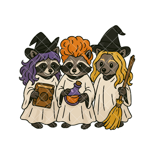 Halloween Raccoons PNG File