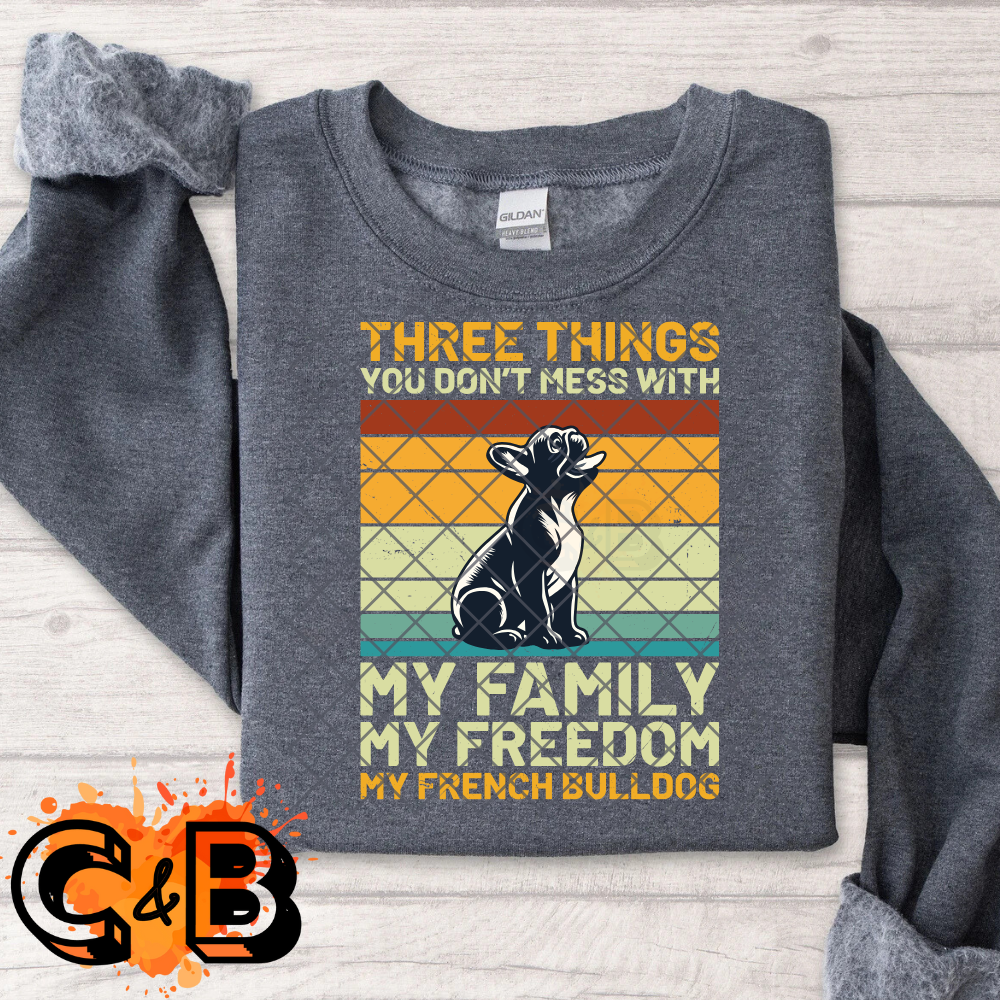 Three things you don’t mess with frenchie T-Shirt