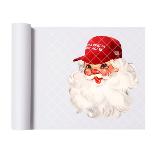 Santa With Red Hat film t shirt transfer