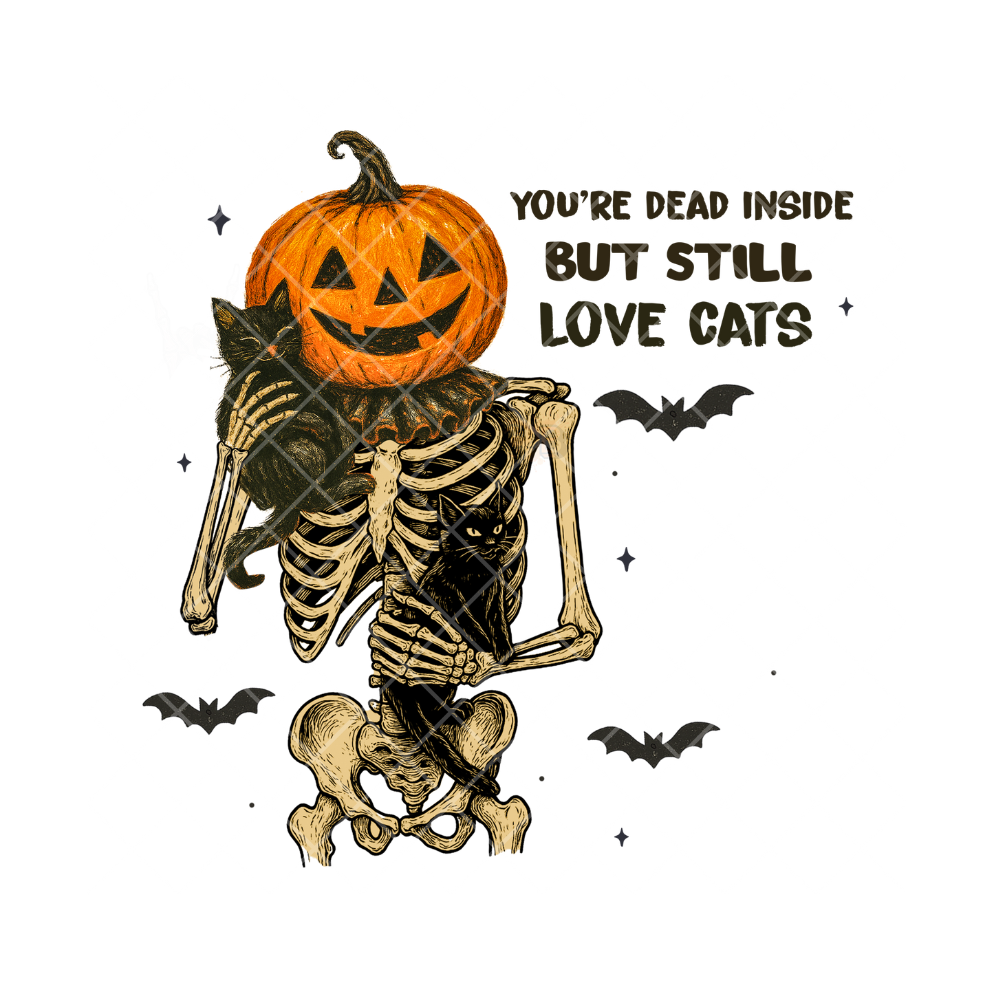 Halloween Love Cats PNG File