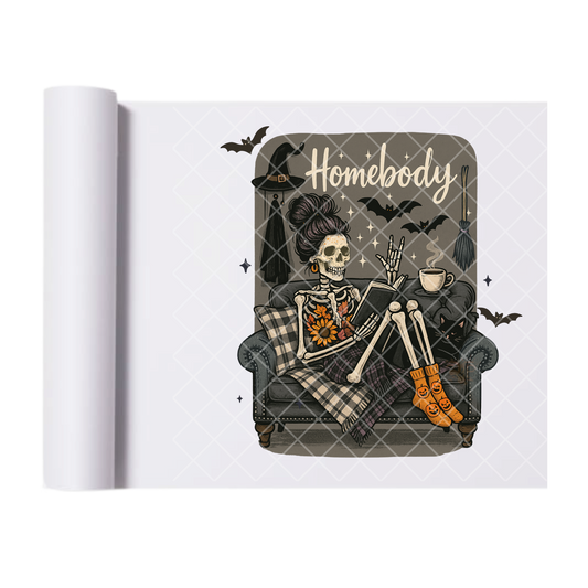 Halloween Homebody - Ready To Press Print Transfer for Apparel, Cotton, Polyester & Blends - High-Quality Print- Commercial Grade