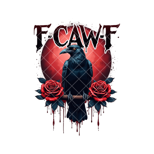 Fcawf Crow Red Roses PNG File