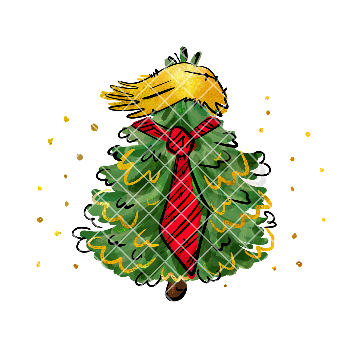 Christmas Trump tree film t shirt transfer