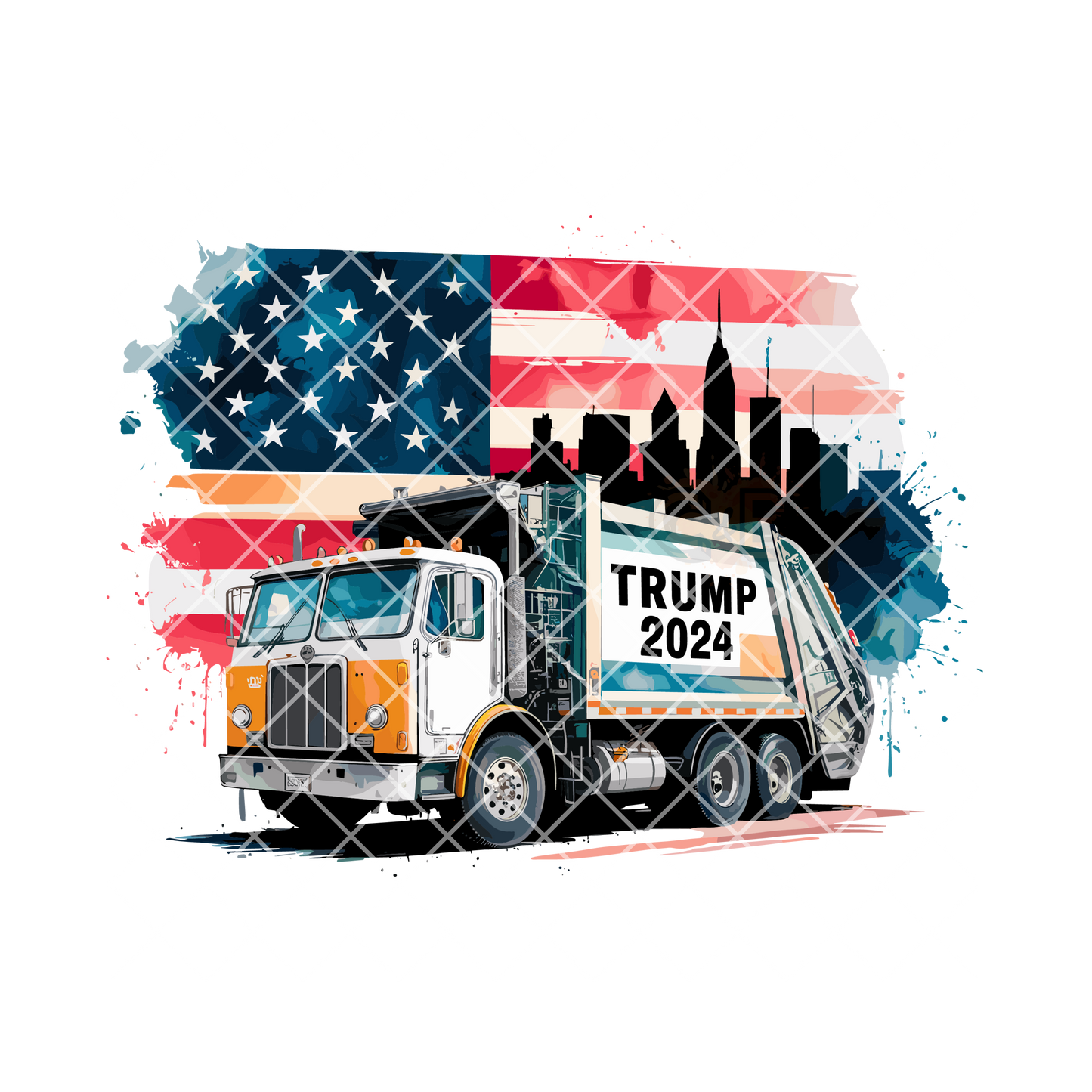 Trump Garbage Truck 2024 DTF Transfer